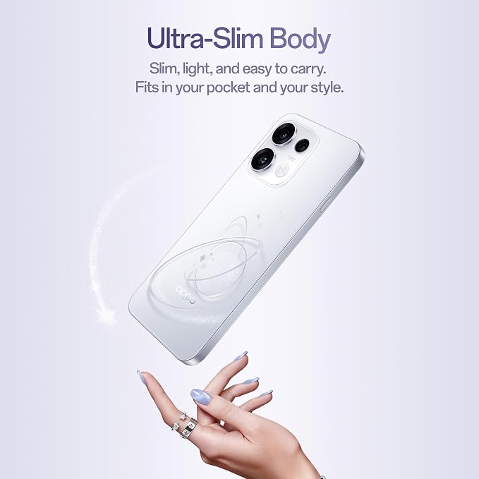 Oppo Reno16c 5G (Starry White, 8GB, 128GB) | 3D Design | 50MP 3.5X Telephoto Camera